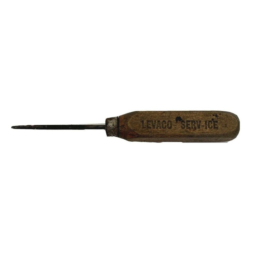 Vintage Wooden Handle Ice Pick Levaco Serv-Ice Lehigh Valley PA 7" L Bethlehem